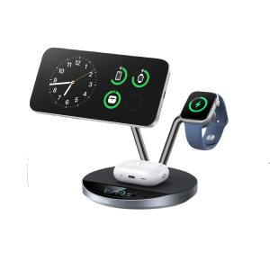 Premium 3-in-1 Magnetic Wireless Charging Station – Smart, Fast & Stylish